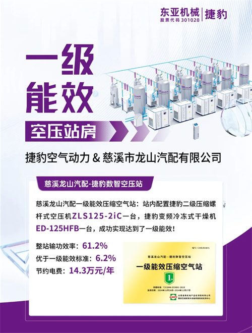 東亞機(jī)械助力汽配行業(yè)一級(jí)能效空壓站成功掛牌！(圖3)